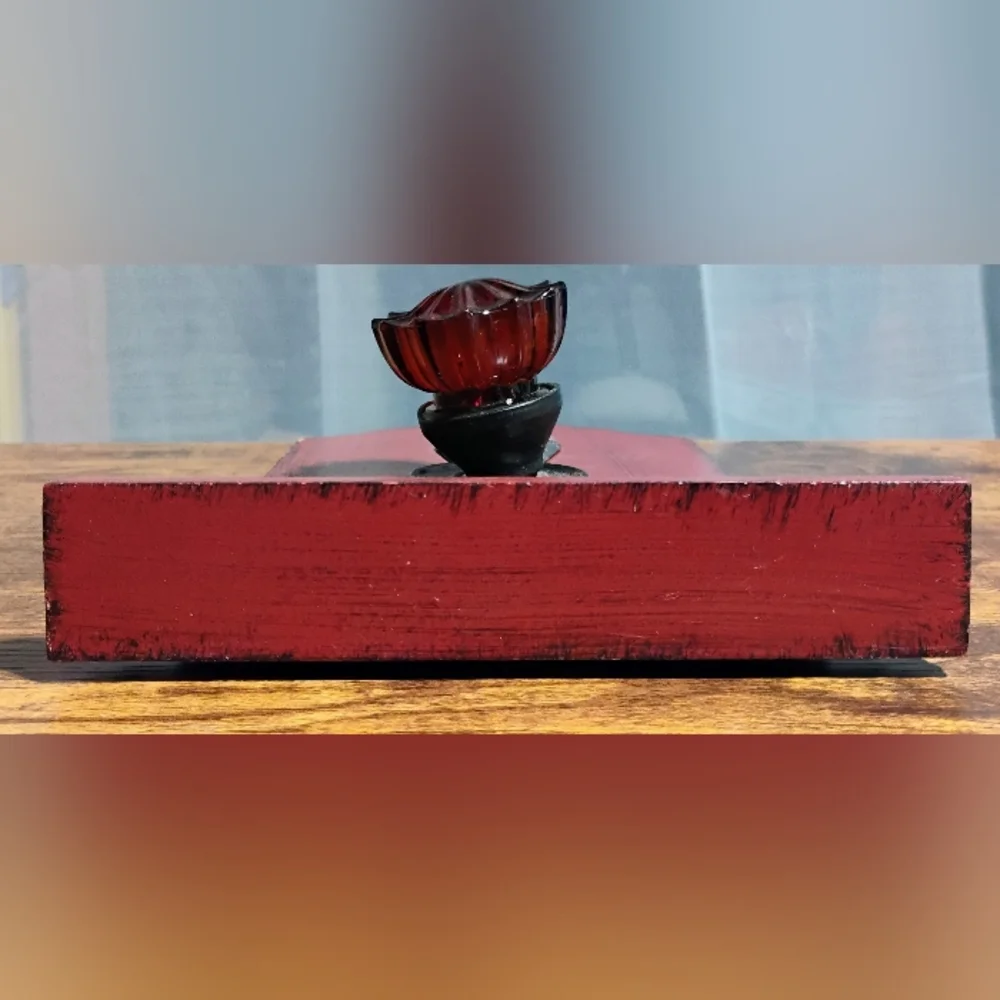 Red Doorknob Coat Hanger
